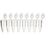 BMSC0200275 UltraFlux I 8-Strip Tubes with Individually-Attached Flat Caps， Clear BMSC0200275シリーズ ビーエム機器