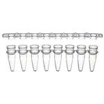 0.2mL 8連チューブ透明薄壁タイプ ，8連透明フラットキャップ qPCR用 PCR-0208-TCP-RTシリーズ Novas Bio
