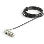 LTLOCKNANO パソコン盗難防止セキュリティワイヤー 2m Nano Saverスロット対応4桁ダイヤル式ロック StarTech.com