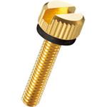 黄銅 ローレットツマミ(スリ割付・ワッシャー組込) 廣杉計器