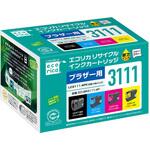 ECI-BR3111-4P リサイクルインク ブラザー対応 LC3111-4PK エコリカ