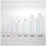投薬瓶 青目盛 100ml/未滅菌 140本入 アズワン