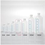 投薬瓶 青目盛 150ml/未滅菌 100本入 アズワン