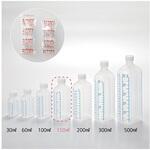 投薬瓶 青目盛 150ml/滅菌 100本入 アズワン