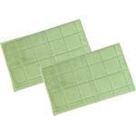 6707 日本製 抗菌防臭&吸水速乾バスマット レチカータ 30×50cm グリーン 2枚入 マルナカ