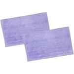 6727 日本製 吸水速乾バスマット コスモトロン クレド 45×60cm パープル 2枚入 マルナカ
