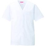 男子衿なし調理衣半袖 KAZEN