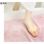 2007 タオル織バスマット 45×60cm ピンク&ブラウン 2枚入 マルナカ