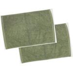 6791 タオル織バスマット 35×50cm グリーン 2枚入 マルナカ
