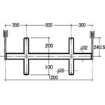 ブラケットクロスバー25Φ ROYAL(ロイヤル)[建築金物]