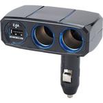 YK-001 2連ダイレクトソケット/USB2.4A カシムラ