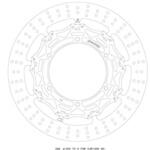 クロスロックディスクローター フロント Φ320 T=5.0 左 GALESPEED(ゲイルスピード)