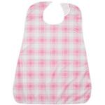 99527 LOr食事用エプロン ピンクチェック カネモ商事