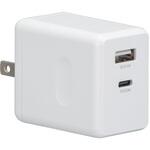 AC充電器 PD対応 TypeA+TypeC オーム電機