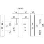 取替用LVSケースHT26長座内締錠(ケースラッチ+HT26長座セット) GIKEN(川口技研)
