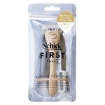 シックファースト シェービング ホルダー 刃付き+替刃1個 サンドベージュ Schick(シック)