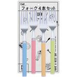 ドット柄   フォーク  4本セット 貝印