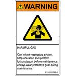 PL警告表示ラベル(ISO/SEMI準拠)│ガス・薬液などの危険：有毒ガス/窒息│英語(タテ) SCREENクリエイティブコミュニケーションズ