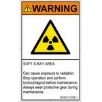 PL警告表示ラベル(ISO/SEMI準拠)│放射から生じる危険：放射性物質/電離放射線│英語(タテ) SCREENクリエイティブコミュニケーションズ