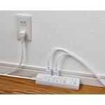ランプレススイッチ付タップ 省エネ仕様の光らない個別スイッチ トラッキング火災に強い ユリア樹脂 スッキリ配線L型プラグ 断線に強い保護被ふく ELPA