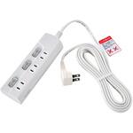 LEDスイッチ付タップ LEDランプ仕様 個別スイッチ トラッキング火災 ユリア樹脂採用 スッキリ配線L型プラグ 断線に強い保護被ふく ELPA