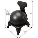 バランスボールチェア ブラック 秦運動具工業 (HATAS)