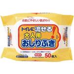 トイレに流せる大人用おしりふき 4カートンケース 1箱 50枚×120袋入 ペーパーテック