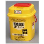 医療廃棄ボトル 角型 スライドロックタイプ 5L 1ケース 8個入 トップ