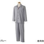 大きめボタンのびのびストレッチパジャマグレー 3L ケアファッション