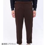 両脇逆開ファスナーパンツ ブラウン L KINDCARE