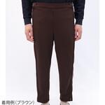 CH050722C07 両脇逆開ファスナーパンツ ブラウン LL KINDCARE
