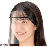 片面くもり止め加工 HMフェイスシールド ブラック 1セット フレーム1個+替シールド3枚 ミノル工業