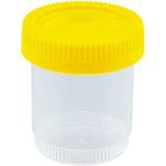 標本容器 60mL フタ黄 1箱 100個入 ナビス(アズワン)