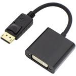 AMCDPDVIA AMC-DPDVIA DisplayPort - DVIアクティブ変換ケーブル ブラック [0.2m/DisplayPort⇒DVI] アイネックス