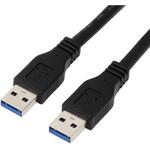 1.5m[USB-A ⇔ USB-A] USB3.0ケーブル U30AA-MM15 ブラック アイネックス