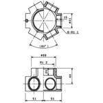 ZD-SPTQ6-W 多口継手 六方内ねじ ZD継手(白)(シール材付ねじ込み式可鍛鋳鉄製管継手) リケン