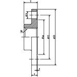鋳鉄製合フランジ5K (白) リケン