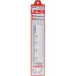 耐雷スイッチ付タップ AC125V 15A 4個口 LEDランプ仕様 独立スイッチ 雷から接続機器を守る耐雷サージ付 ブレーカー内蔵 ELPA
