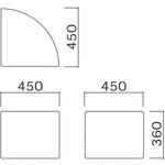 コーナーベンチR型(キッズコーナー：スクエアD450シリーズ) オモイオ (omoio)
