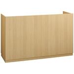 2412-6042 レジカウンター 三方枠タイプ 幅180cm ラスティック柄 3分割タイプ ストア・エキスプレス