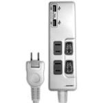 USB2ポート付 節電タップ(独立スイッチ付) HIDISC
