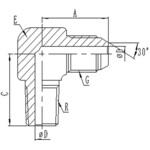1033タイプ 高圧アダプター 高圧継手 90°エルボタイプアダプター 並行オスGネジ(オスシート)xオスRネジ ステンレス 東洋国際