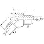 1035タイプ 高圧アダプター 高圧継手 45°エルボタイプアダプター 並行オスGネジ(オスシート)xオスRネジ ステンレス 東洋国際