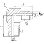 1033タイプ 異径アダプター 高圧継手 90°エルボタイプアダプター 並行オスGネジ(オスシート)xオスRネジ ステンレス 東洋国際