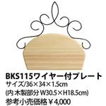 BKS115 ワイヤー付プレート 日本紐釦貿易