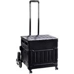 折り畳みキャリーカート 50L ブラック 9000 (折り畳みサイズ)幅415×奥行115×高さ420 CRECOTE