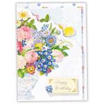 EAR-816-186 誕生日カード HACパープルフラワーズII 日本ホールマーク