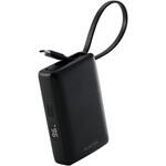 EC-C43LBK モバイルバッテリー 大容量 10000mAh 小型 USB-Cケーブル一体型 LED残量表示 【Type-C端子搭載機器対応】 エレコム