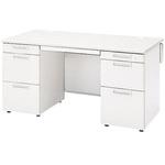 プラス 671525)LA 両袖机 ( LA-W147A-32 WM/W ) プラス 671525)LA 両袖机 LA-W147A-32 WM&frasl;W □▽209-5198 LA-