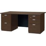 木製家具EJシリーズ 両袖机 プラス(家具)